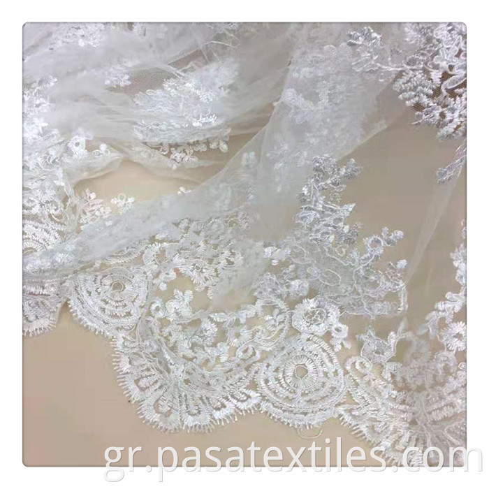 white bridal lace fabric 